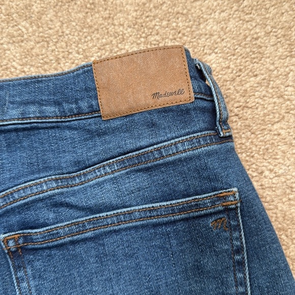 Madewell Mid Rise Stovepipe Slim Straight Leg Raw Hem Stretch Jeans Size 28P - Picture 5 of 9